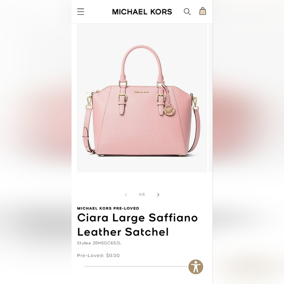 Michael Kors Ciara Large Saffiano Leather Satchel in VGCONDITION! - Picture 9 of 9